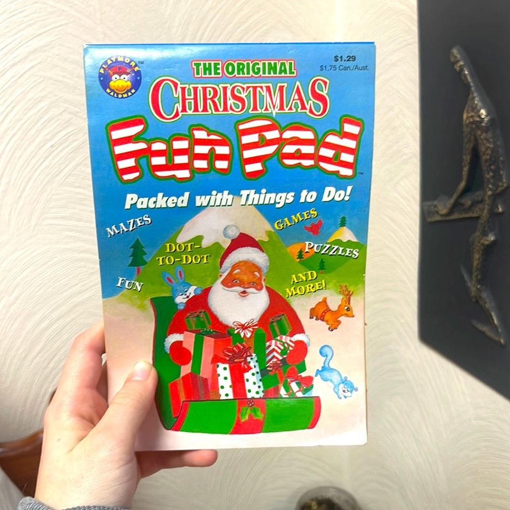 1999 The Original Christmas Fun Pad vintage activity book